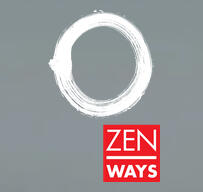 A BabblingZen Chakra Banner with a Zafu set up for meditation